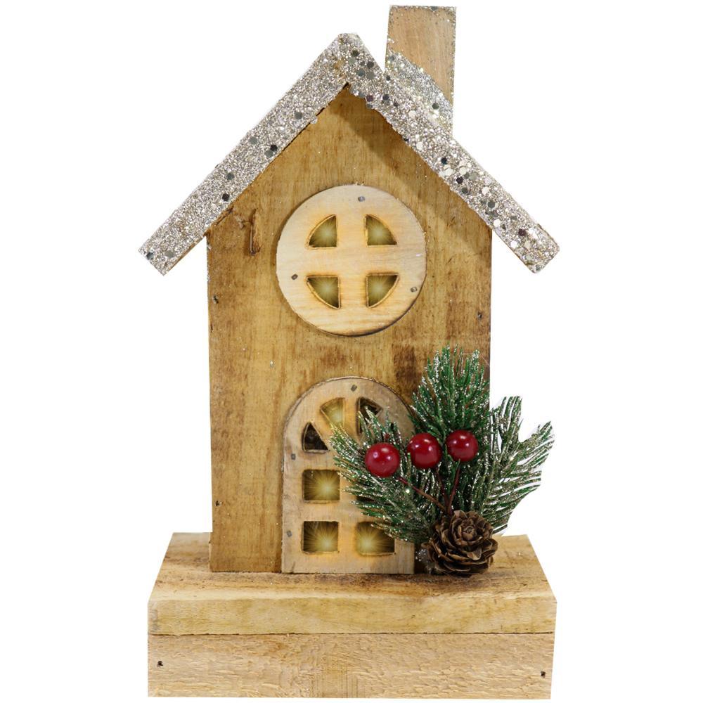 Light Wood House Christmas Decoration LED 20 CM / Z18-027