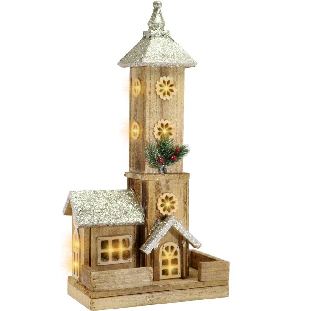 Light Wood House Christmas decoration LED 50 CM / Z18-021