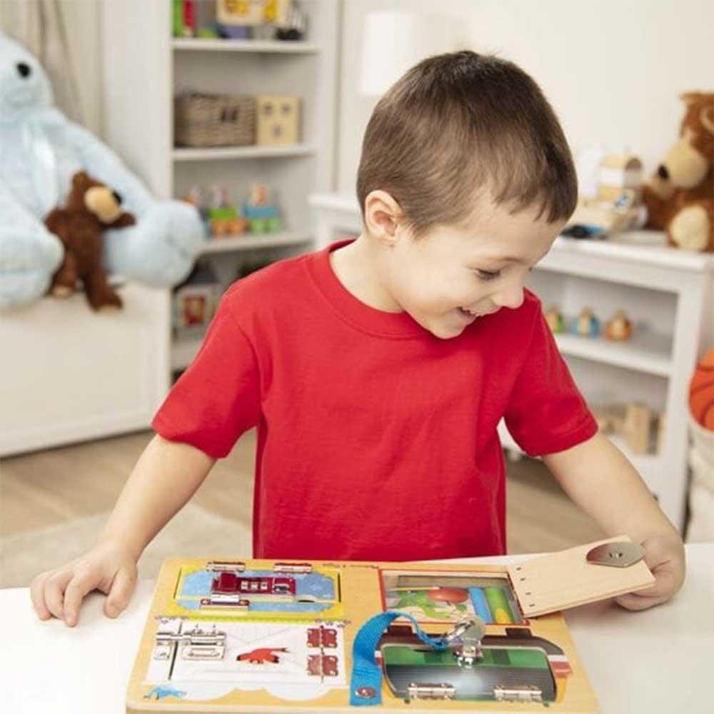 MELISSA & DOUG  LOCK AND LATCH BOARD