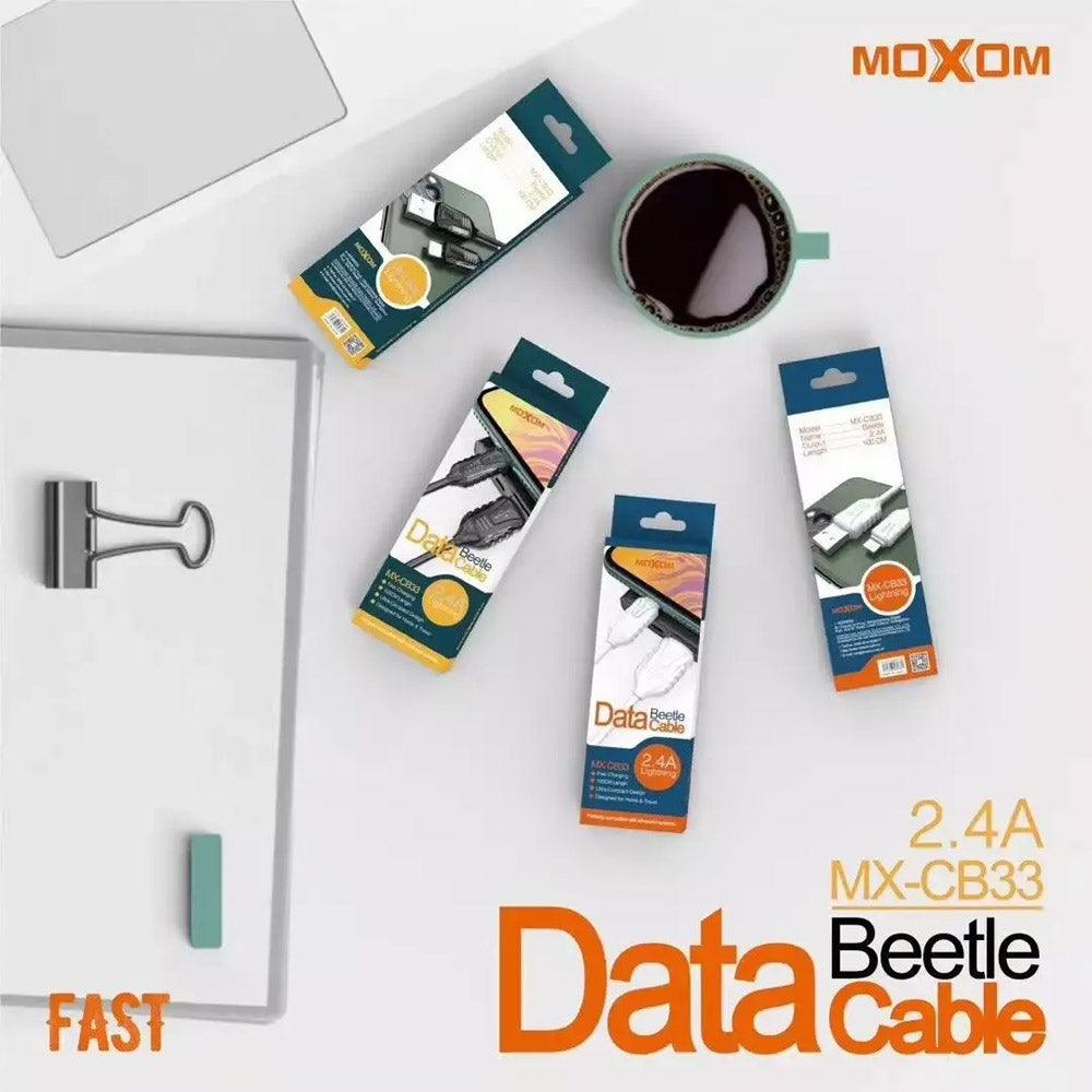 Moxom MX-CB33 Charging/Data Interface, Fast Charging 2.4A High Speed Data Transfer Moxom MX-CB33 Lightning / Micro / Type-cMicro / Black