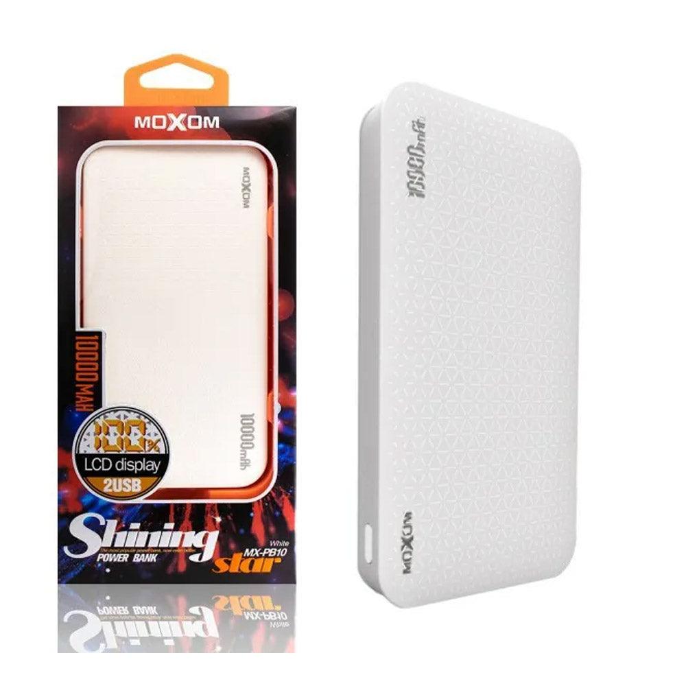 Moxom MX-PB10 Power Bank 10000mAh Dual Fast Charging Port with Display Moxom MX-PB10 Power BankWhite