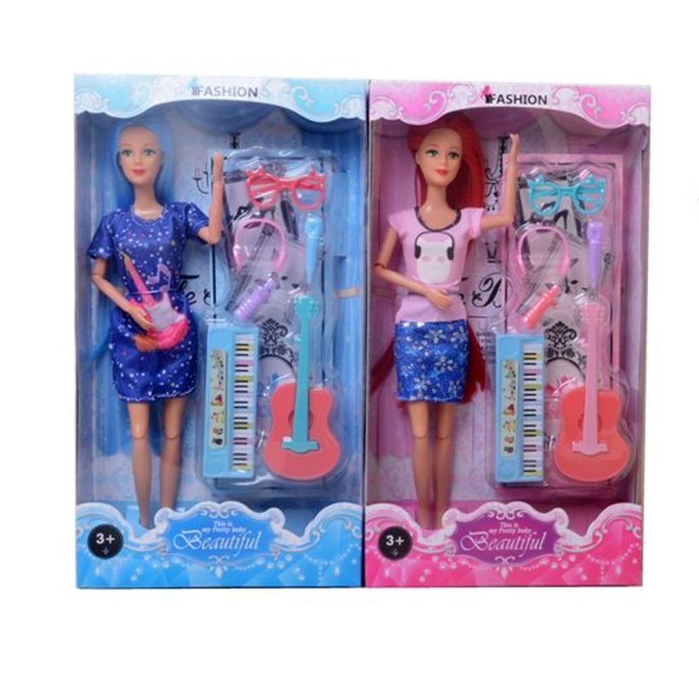 Musical Doll Set - Multi-Character Role-Play with InstrumentsNavy