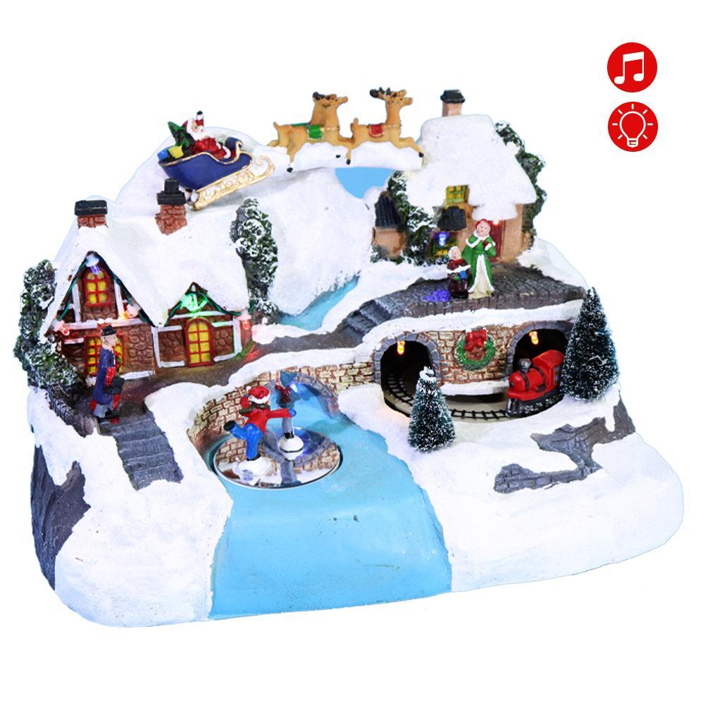 Musical & Lighted Up Christmas Village / Q-822