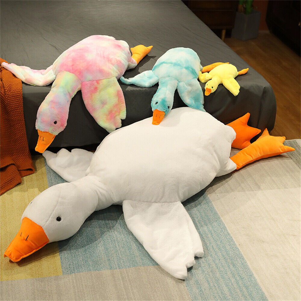 Nice Goose Stuffed Animal Pillow Toy, Cute Giant White Goose Stuffed Animal Duck Plush Pillow,Super Soft Hugging Pillow - 110CM / MEDIUM