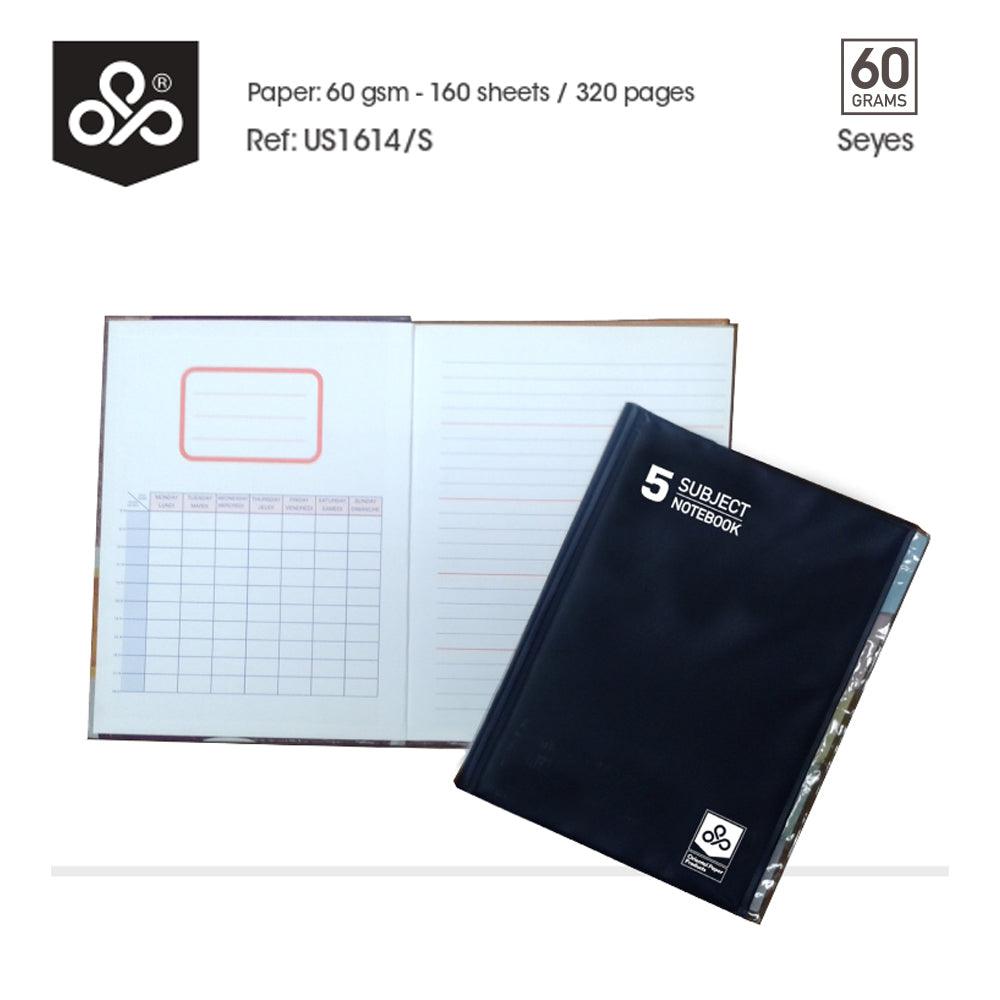 OPP 5 Subject Notebook Pvc Cover - 160 sheets - Seyes / 21 x 27.5 cmGreen