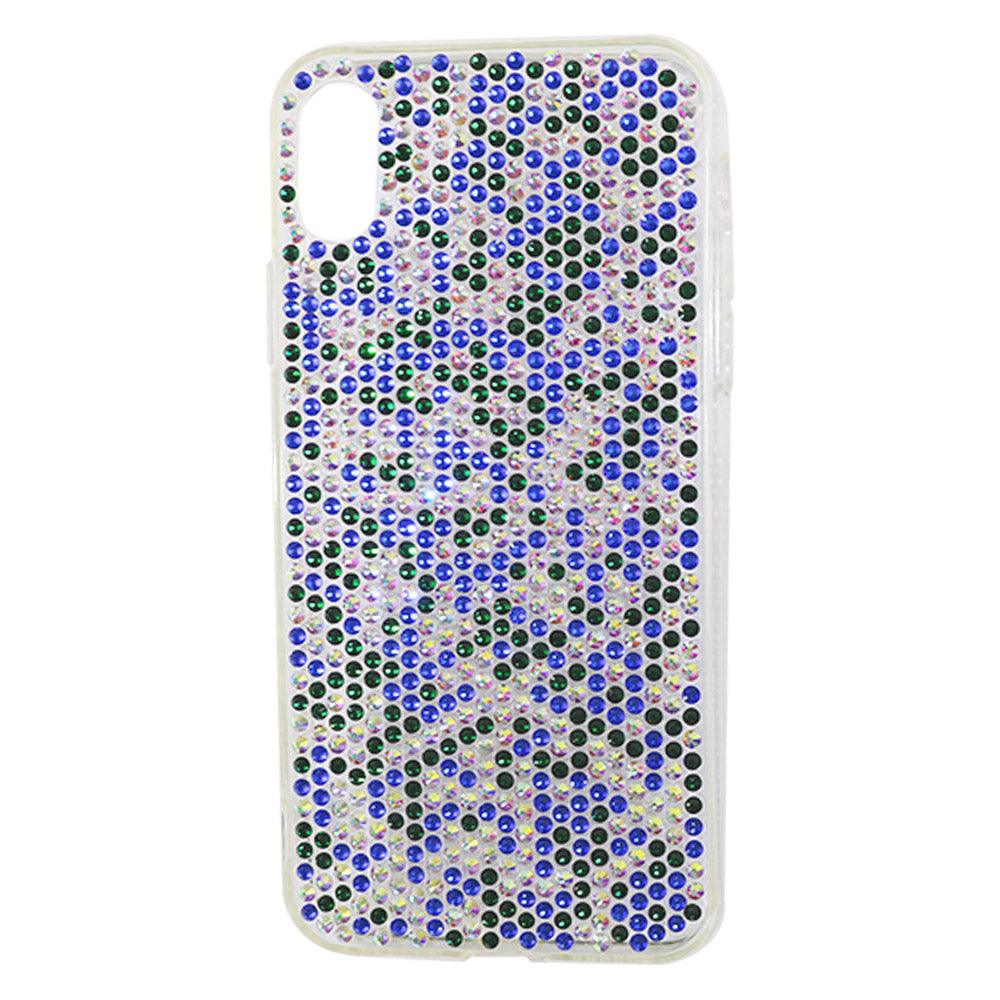 Phone Cover For Iphone X (Colorful Strass) / AE-36Green & Blue