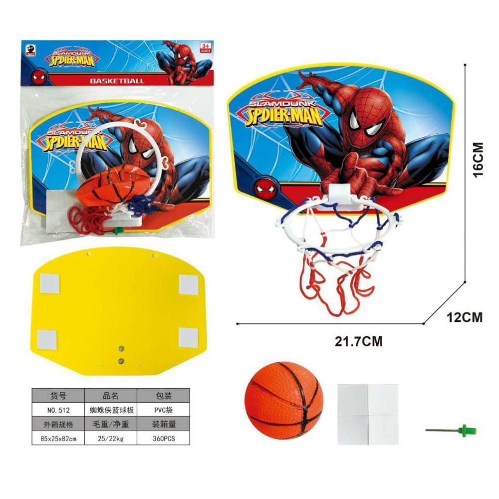 Plastic Mini Basketball Backboard Set With Basket BallSpiderman