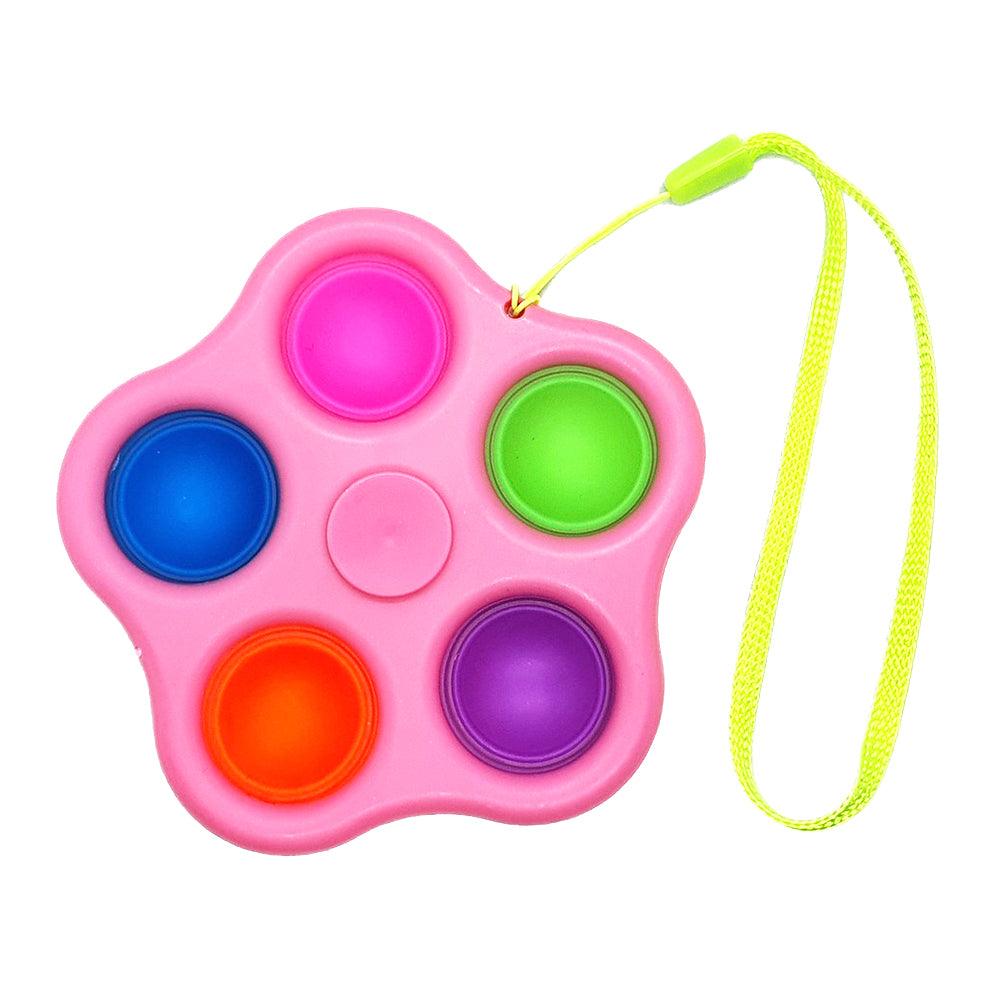 Push Pop Bubble Pop It Simple Dimple Spinner FlowerPink