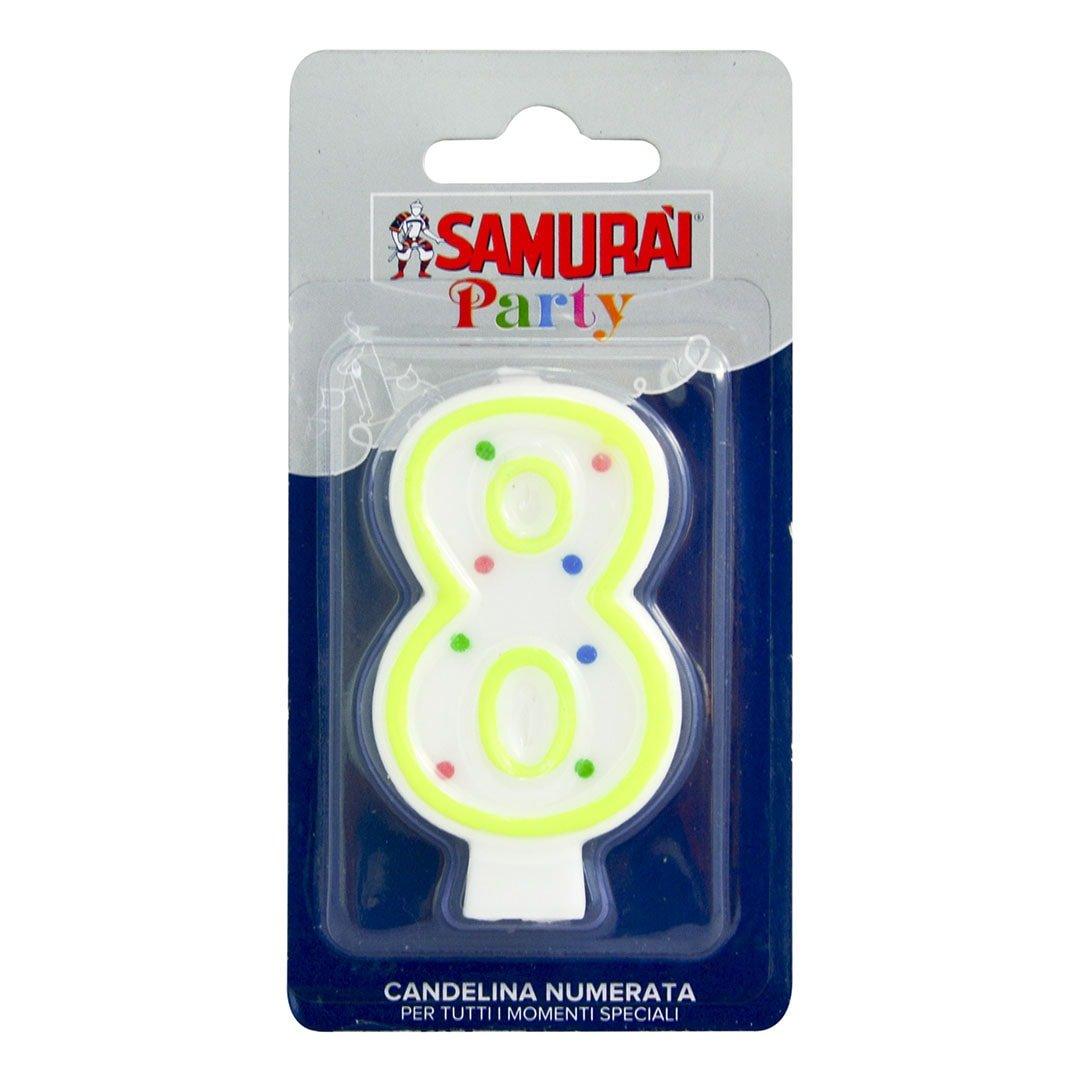 Samurai Birthday Candle Number 8