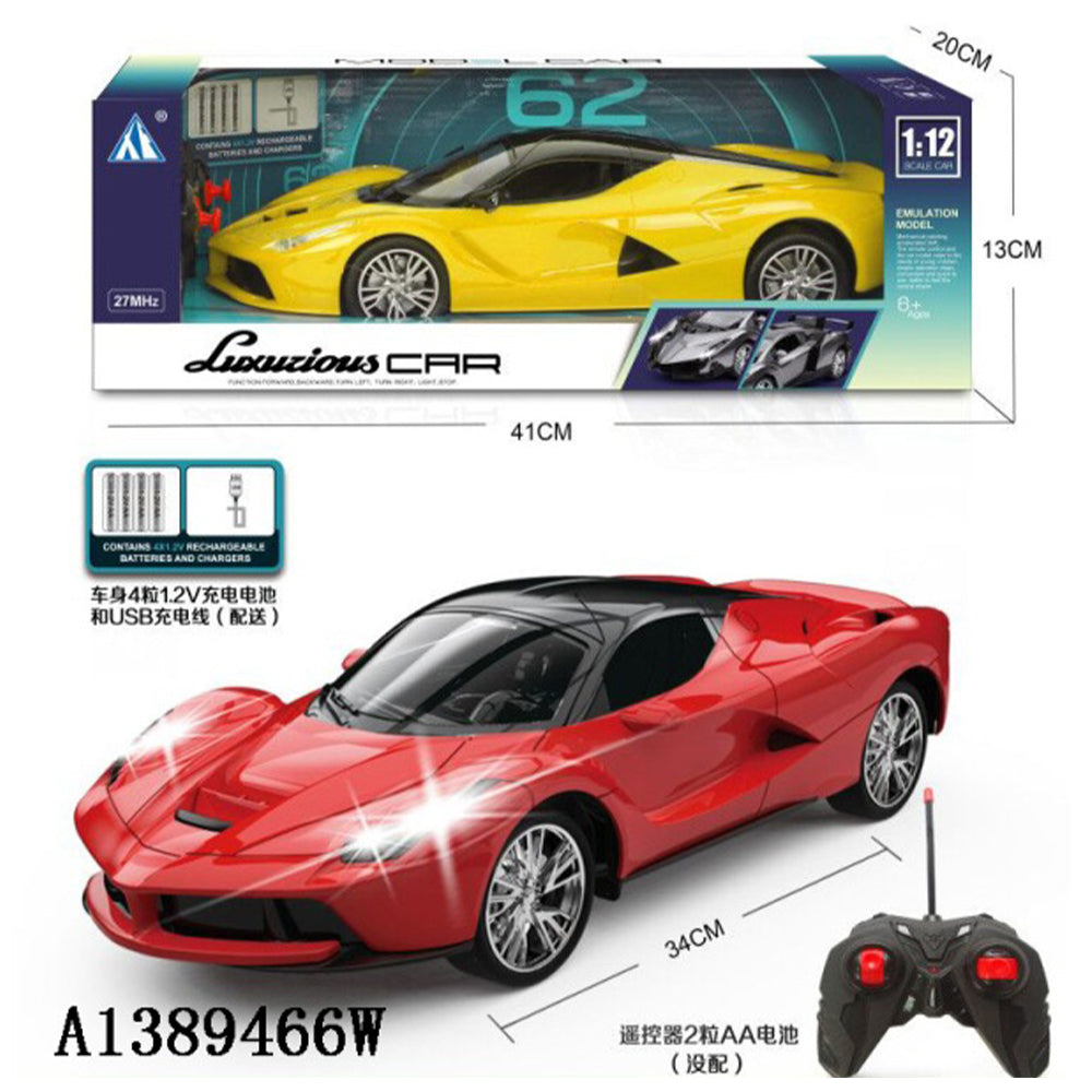 Scale Rechargeable RC Radio Remote Control Racing sports CarRed
