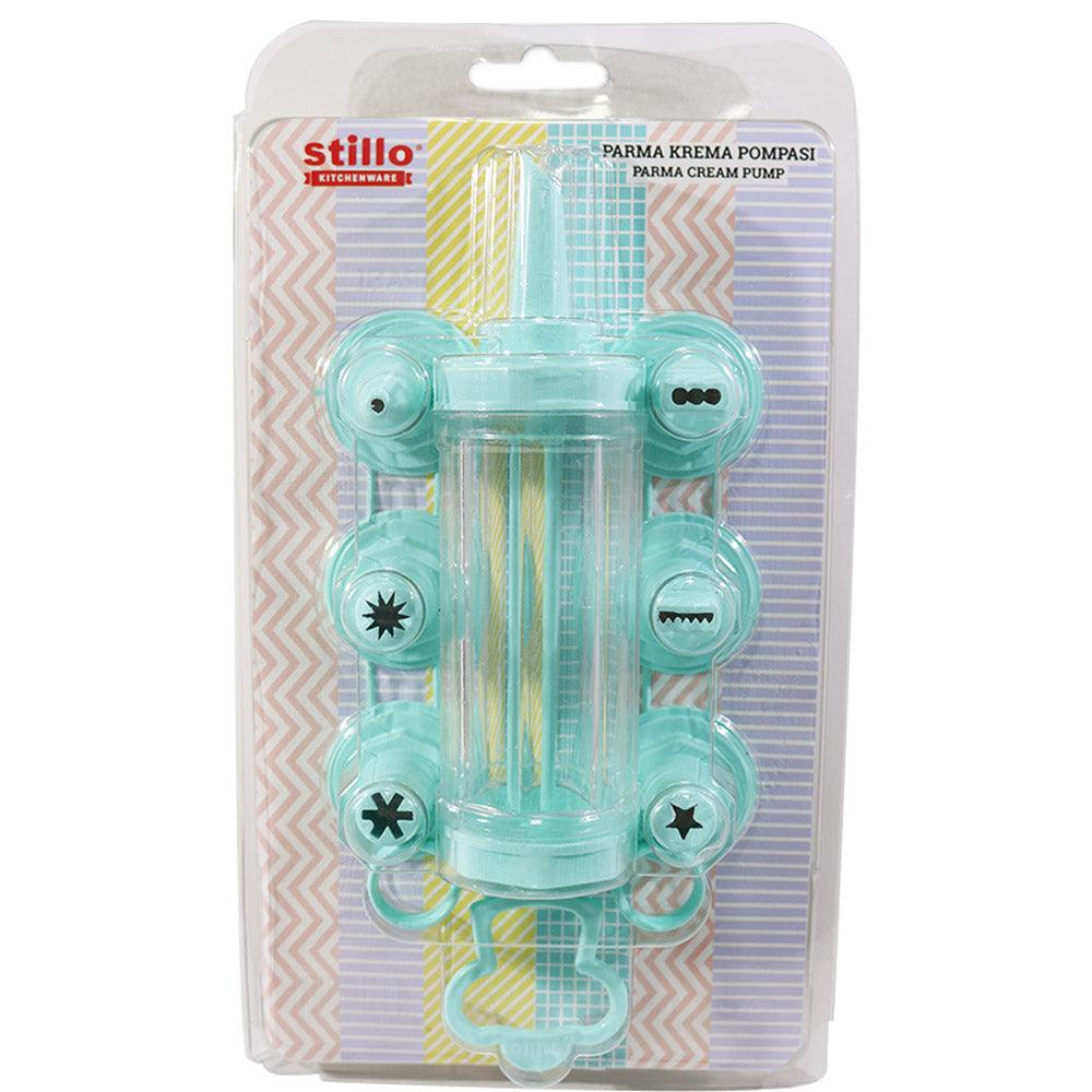 Stillo Cream Pump with Nozzles Set ( 7 pcs)Blue