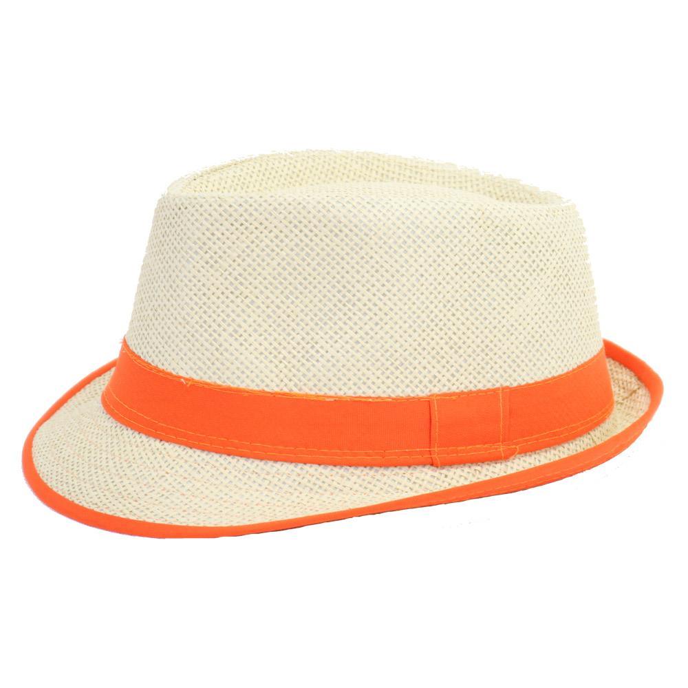 Straw Gangster Hat / N-19Orange