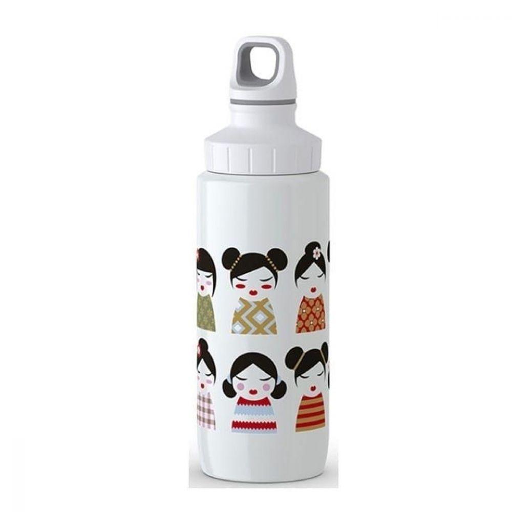 Tefal Drink 2 Go Light Steel Geisha  Drinking Bottle Screw Lid  600 ml / K3194612
