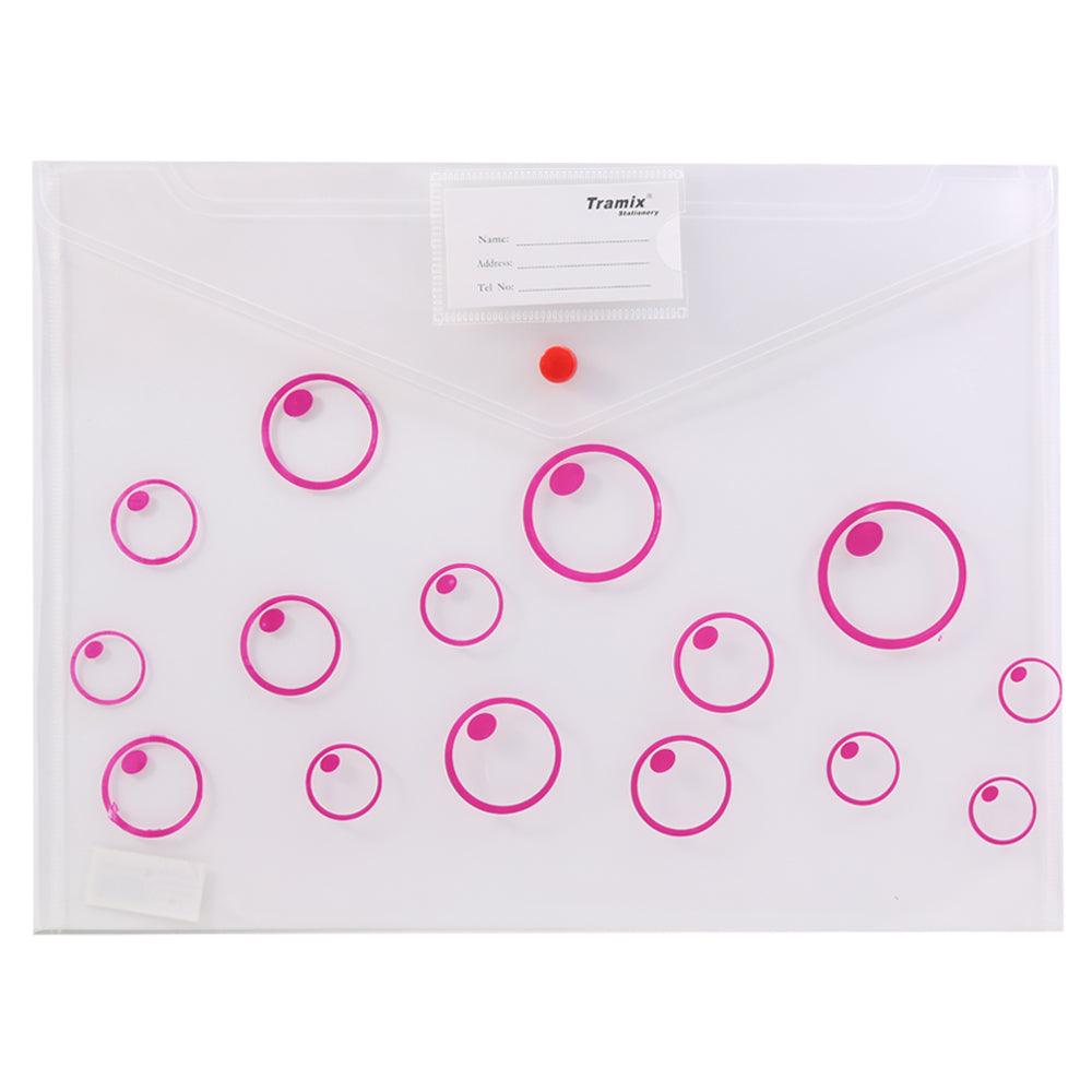 Tramix Transparent File Bag / 809FFuchsia