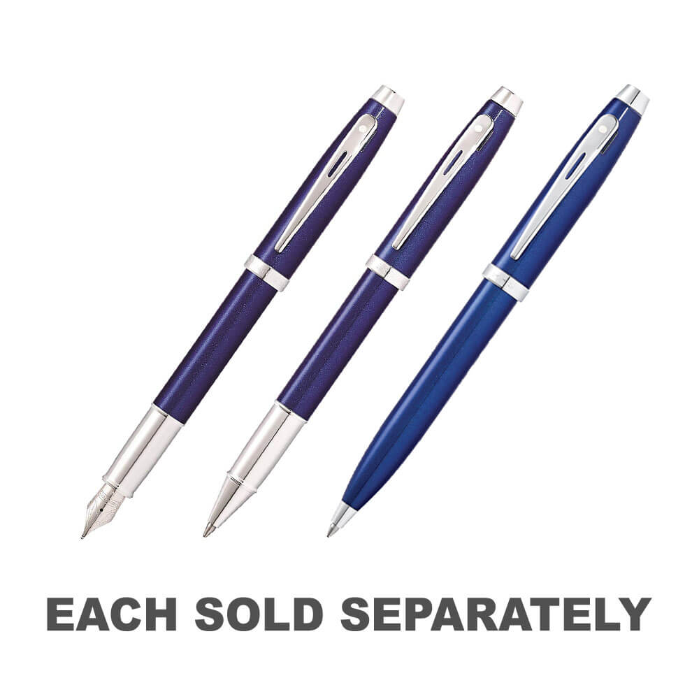 100 Blue Lacquer/Chrome Plated SS PenBallpoint