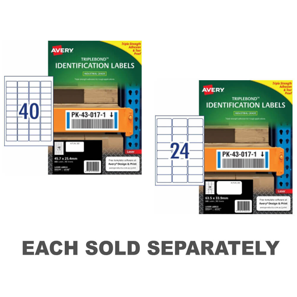 Avery Triplebond Laser Label 10pk24/sheet