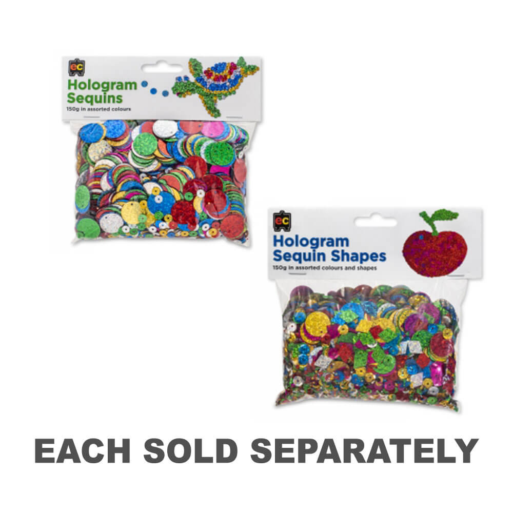 EC Hologram Sequins 150g AssortedColours