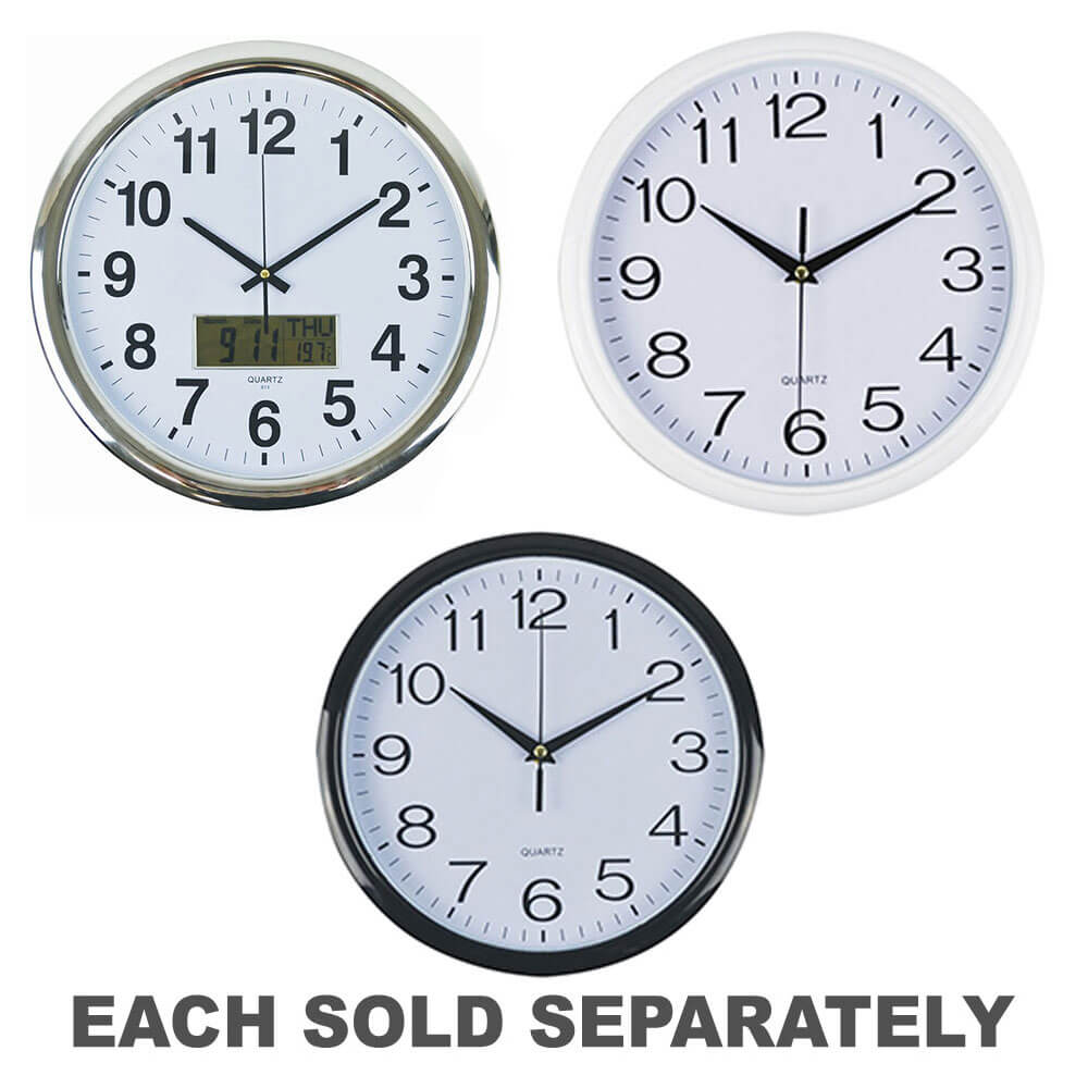 Italplast Wall Clock 43cmWhite
