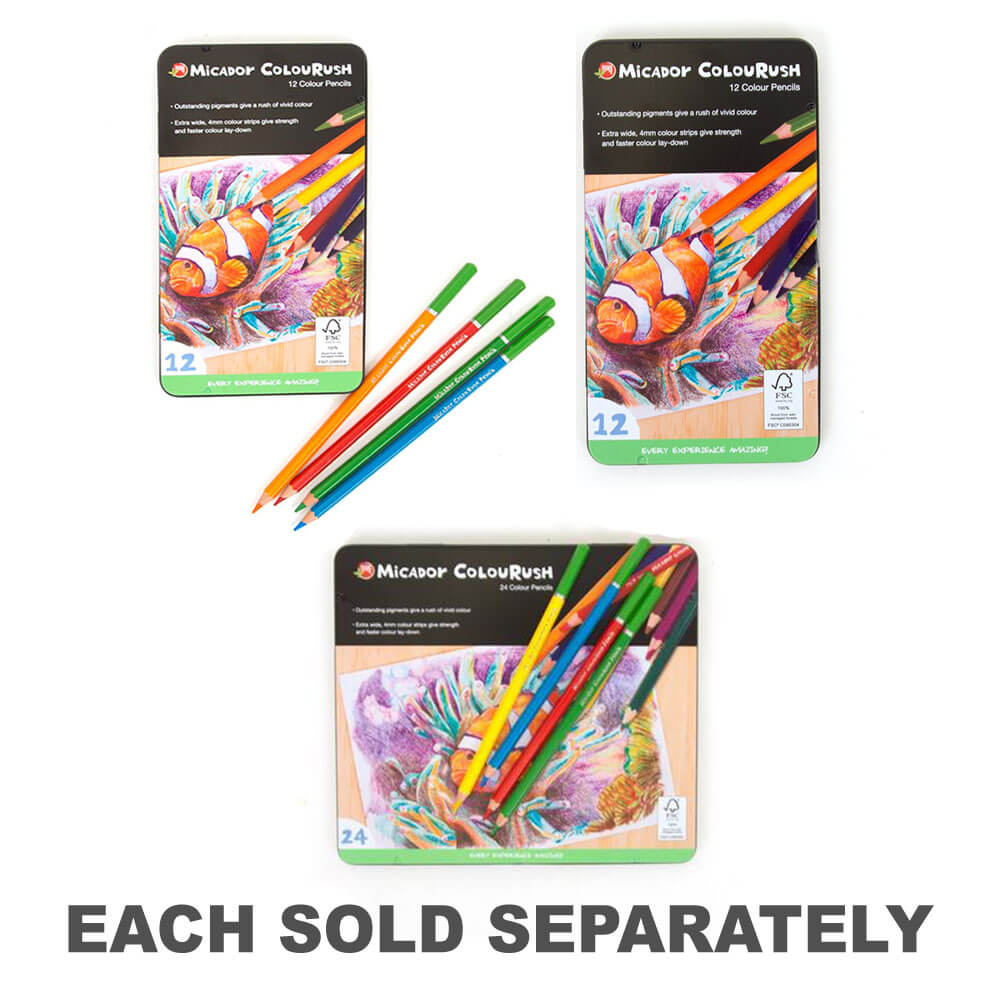 Micador Colourush Coloured Pencil Assorted12pk