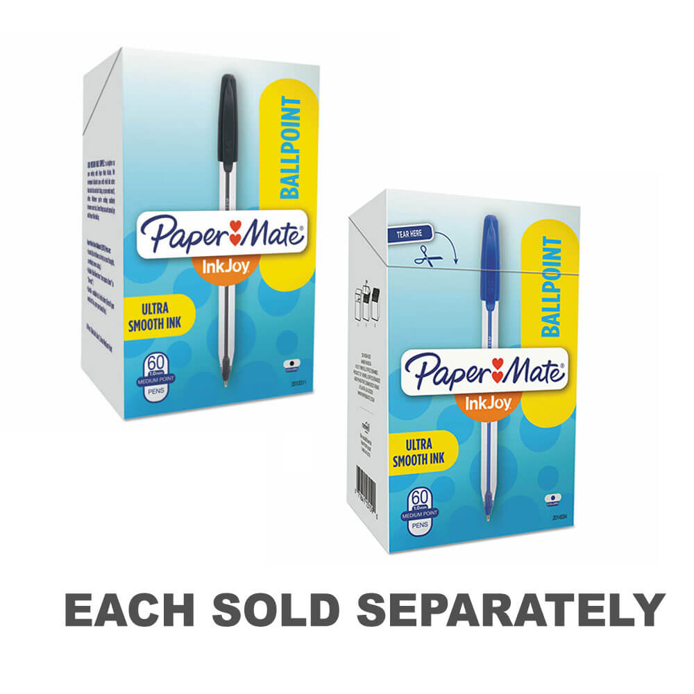 Papermate Inkjoy Medium Point Pen 1.0mm 60pkBlue