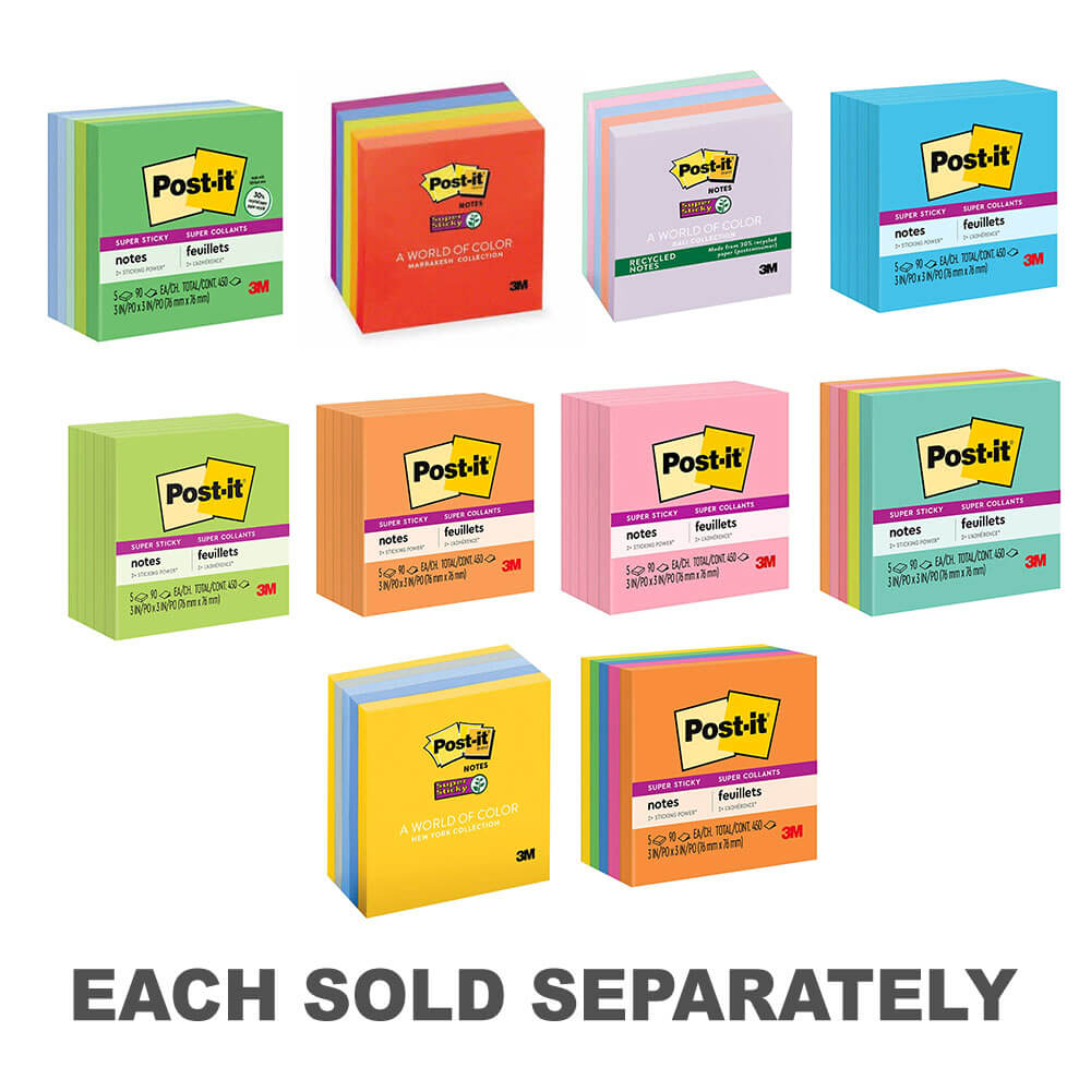 Post-it Super Sticky Notes 76x76mm (5pk)Bali