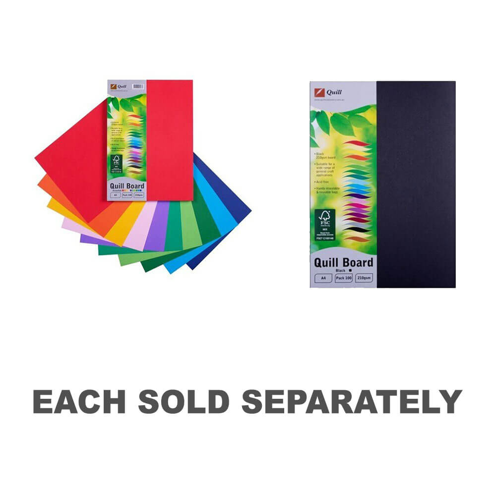 Quill Cardboard A4 (100pk)Assorted