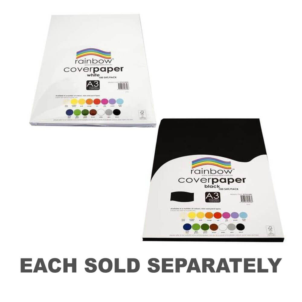 Rainbow Cover Paper A3 (100 sheets)White