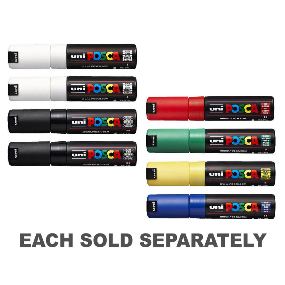 Uni Posca 8mm Tip Marker Assorted (4pk)Assorted
