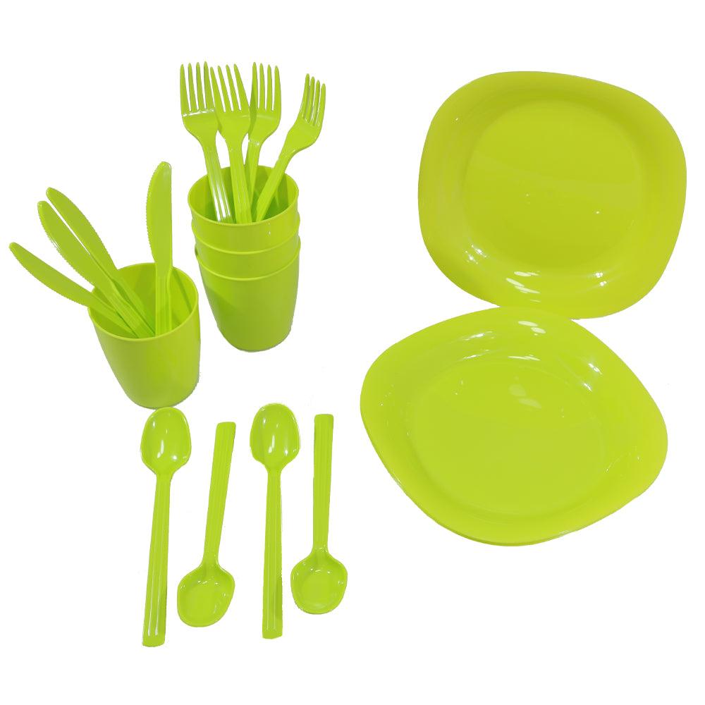 XCASA Camping Set For 4 Prs (21 Pcs) / OD20378Green