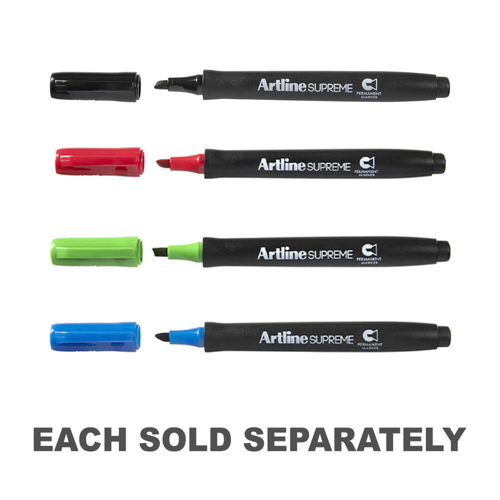 Artline Supreme 2.5mm Chisel Tip Marker 12pcsBlack