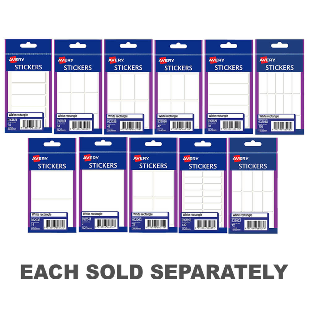 Avery Multi-purpose Rectangle Stickers (Pack of 10)12x30