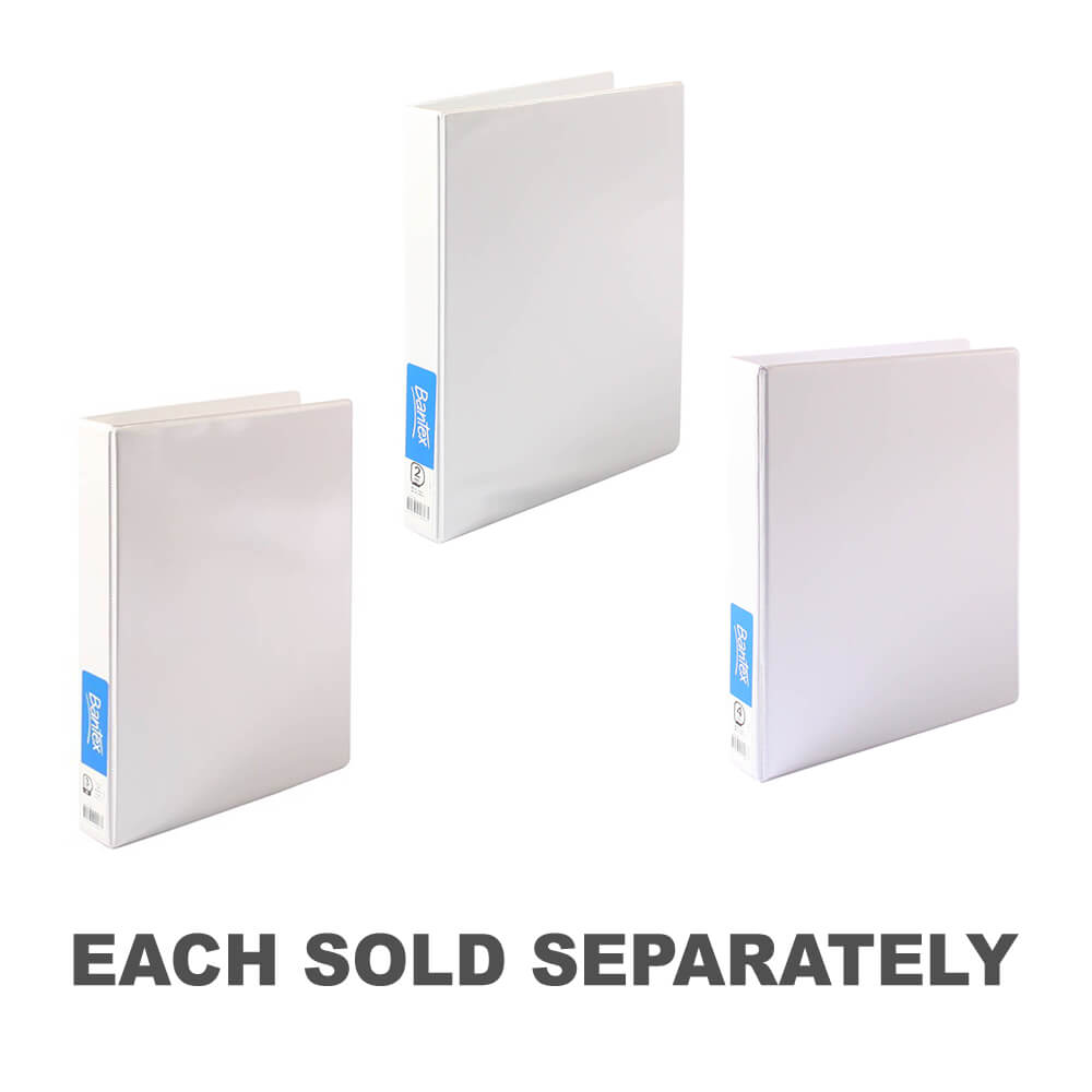 Bantex Insert Binder 25mm A4 (White)2 D-Ring
