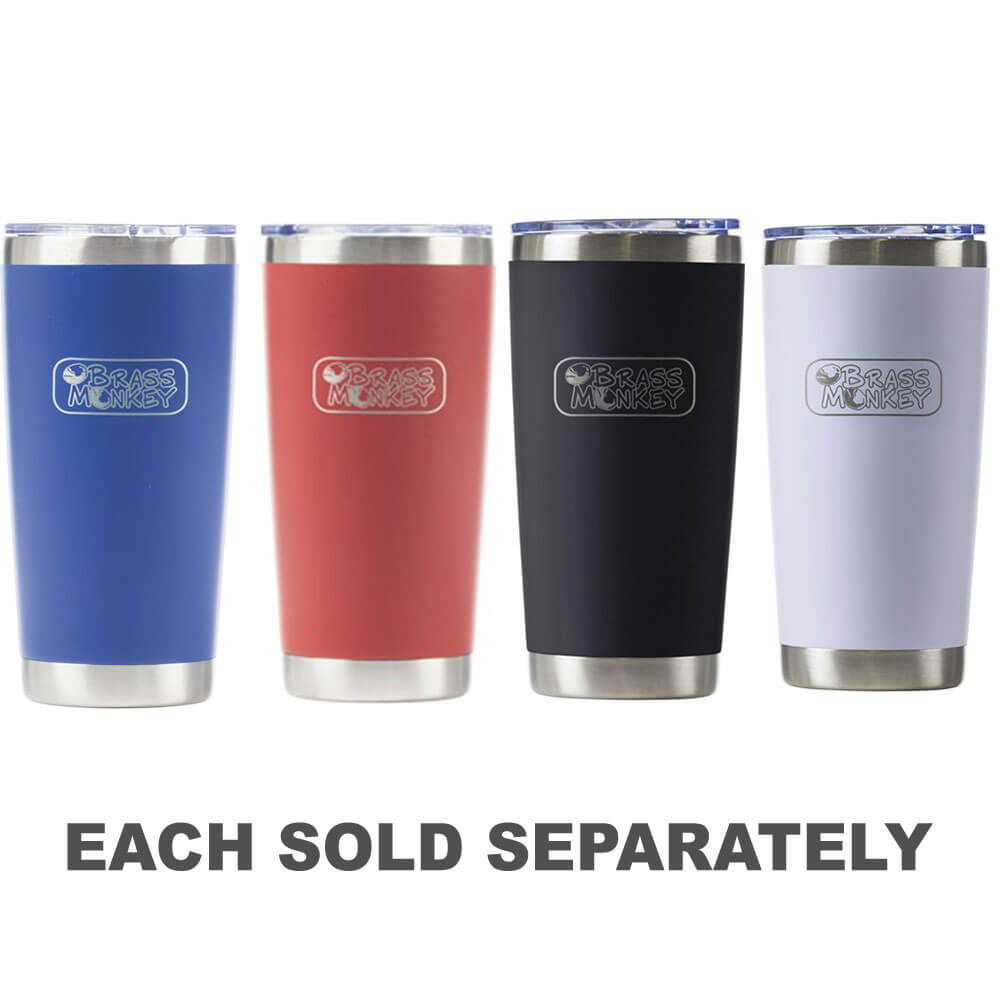 Brass Monkey Stainless Steel Push Lid Cup (590mL)Black