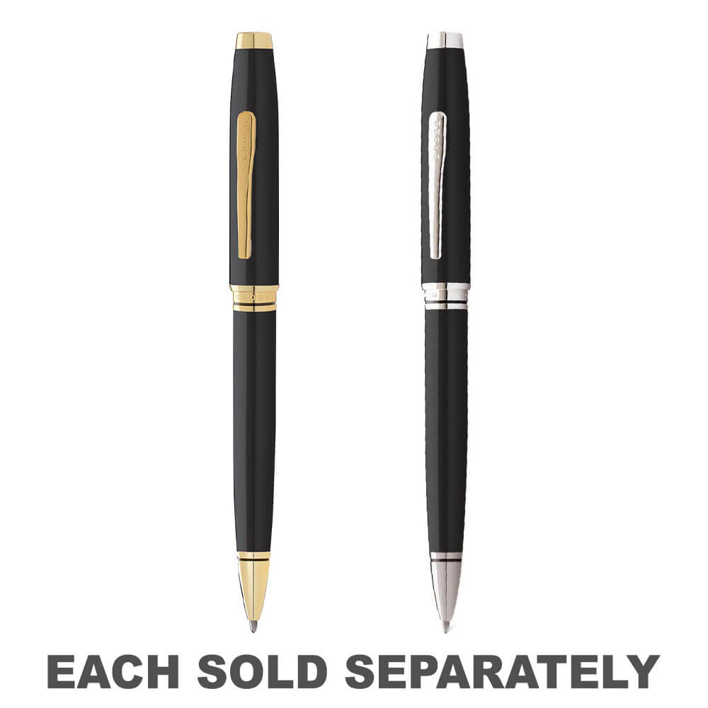 Cross Coventry Black Lacquer Ballpoint PenChrome Tone