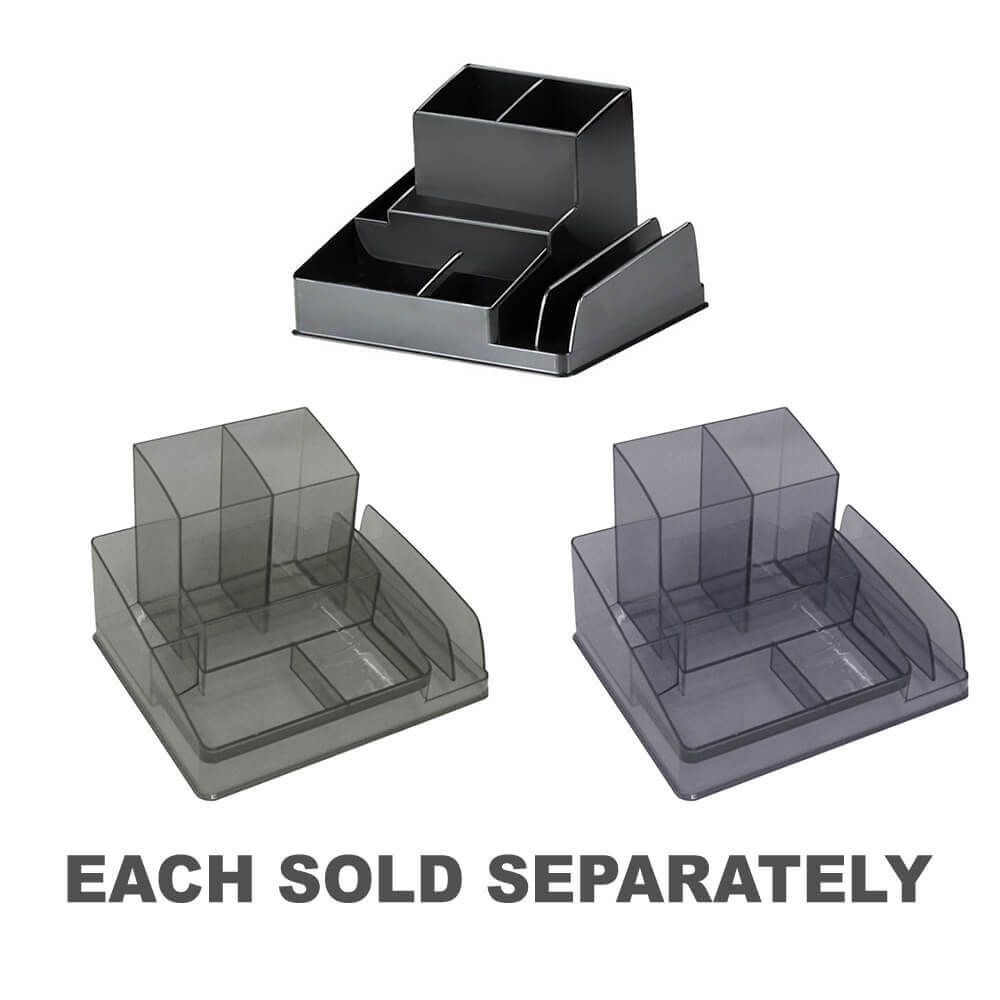 Italplast Desk Tidy OrganiserTint Grey
