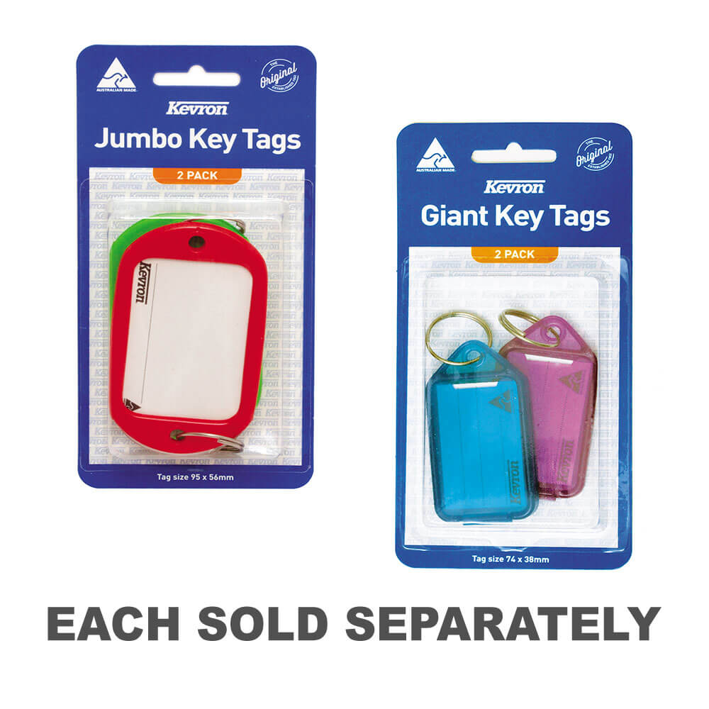 Kevron Key Tags 2pk (Assorted)Jumbo