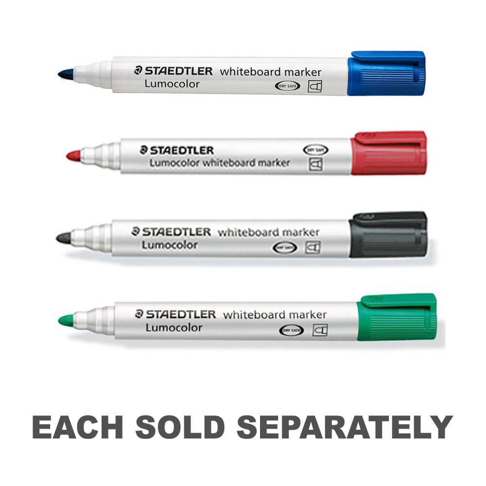 Staedtler Lumocolor 2mm Bullet Whiteboard Marker 10pcBlck