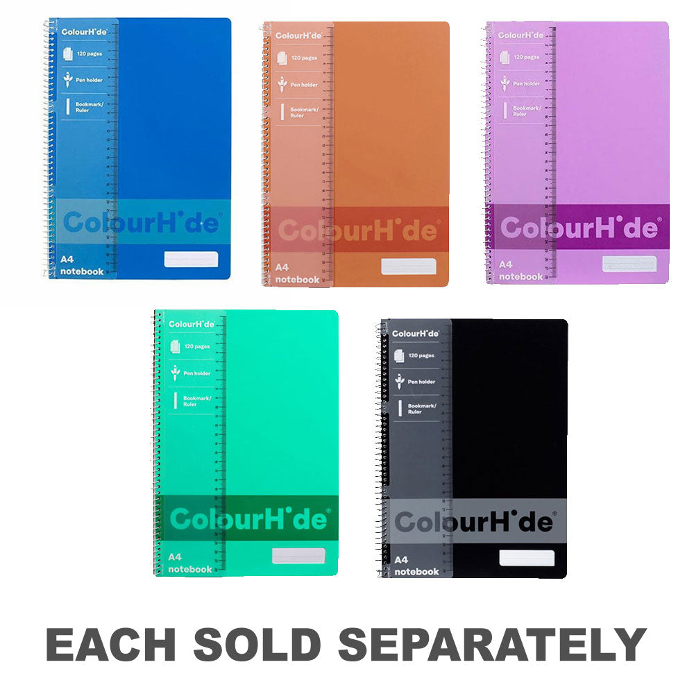 Colourhide A4 Notebook 120pgBlack