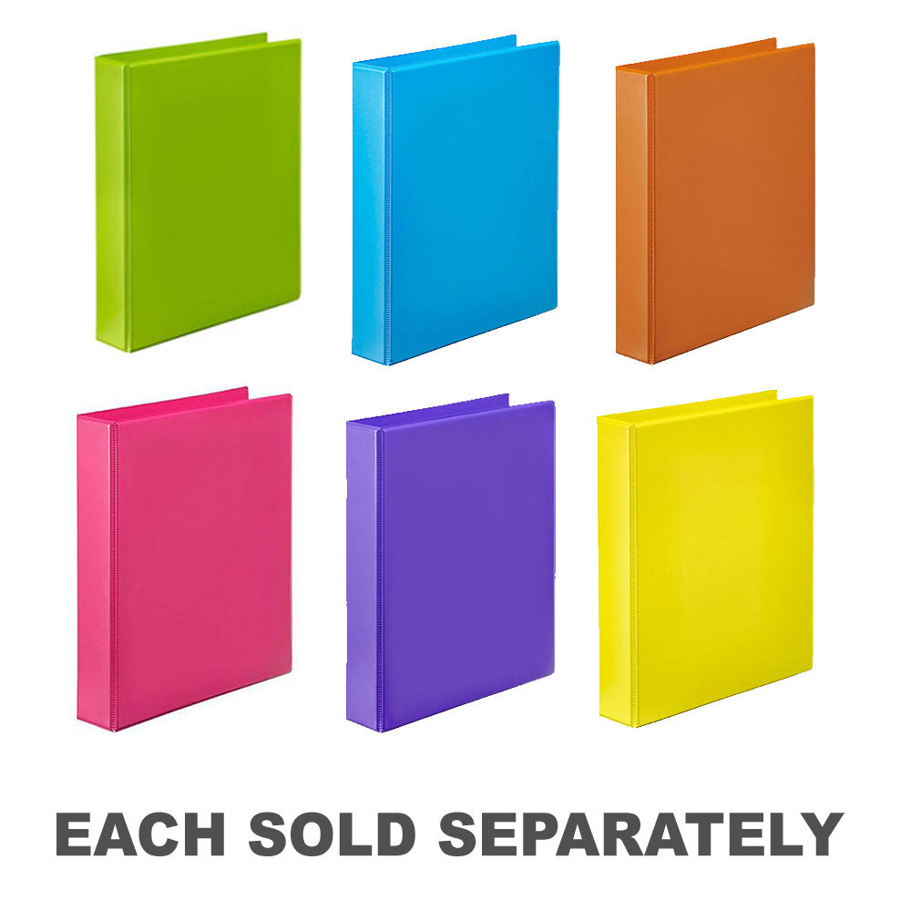 Marbig Clearview A4 2D-Ring Insert Binder 25mmLime