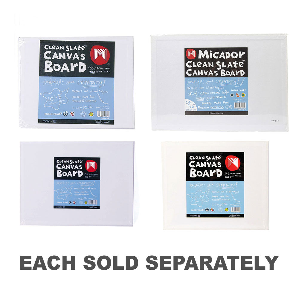 Micador Clean Slate Canvas Board10x8inches