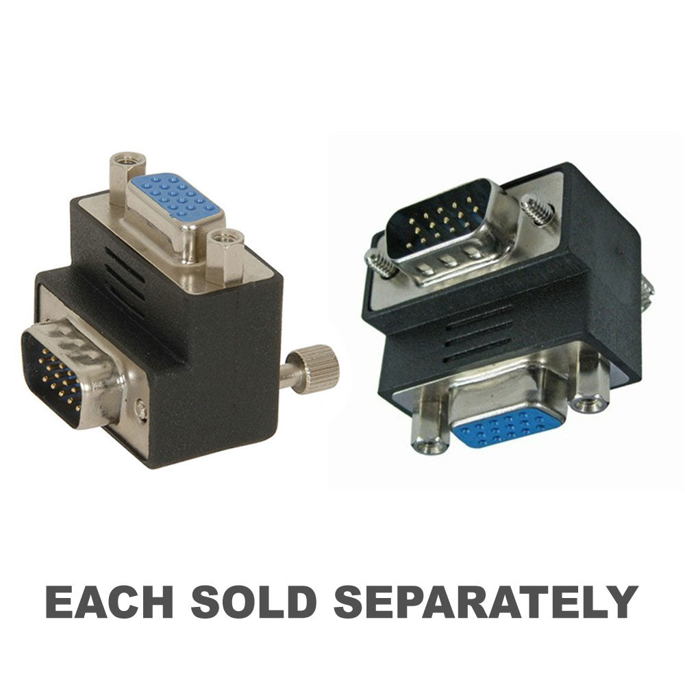 VGA Plug to Socket 90 Degree AdaptorDown