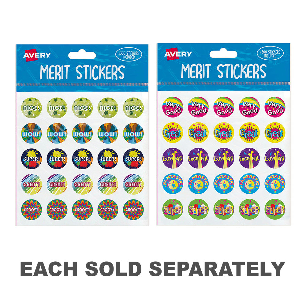 Avery Captions Merit Stickers 300pcs1