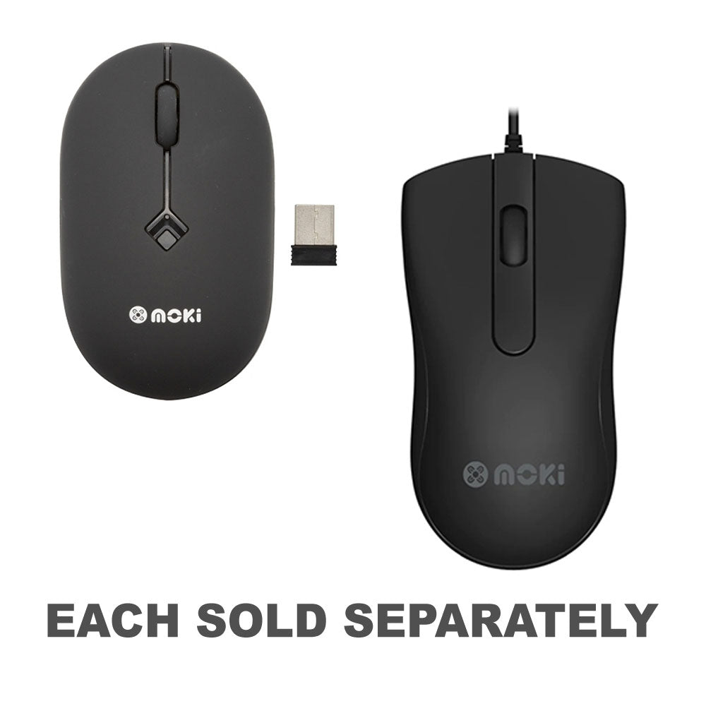 Moki USB Optical Mouse (Black)Wired