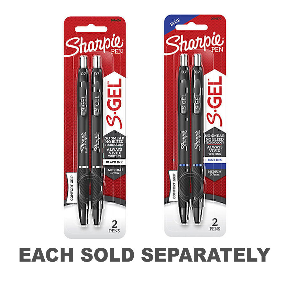 Sharpie Retractable Gel Pen 0.7mm 2pk (Box of 6)Black