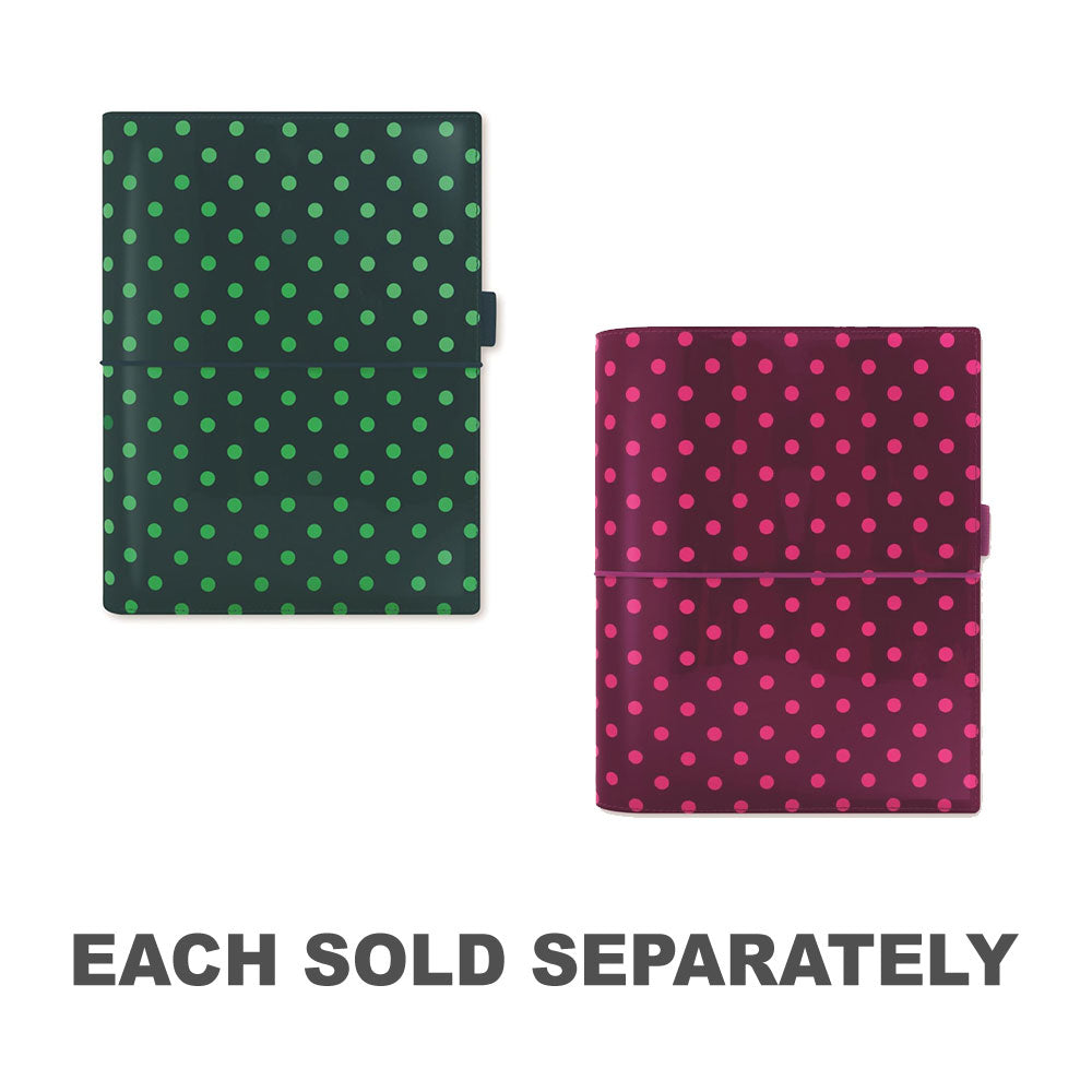 Filofax Domino Spots Patent A5 OrganiserAubergine