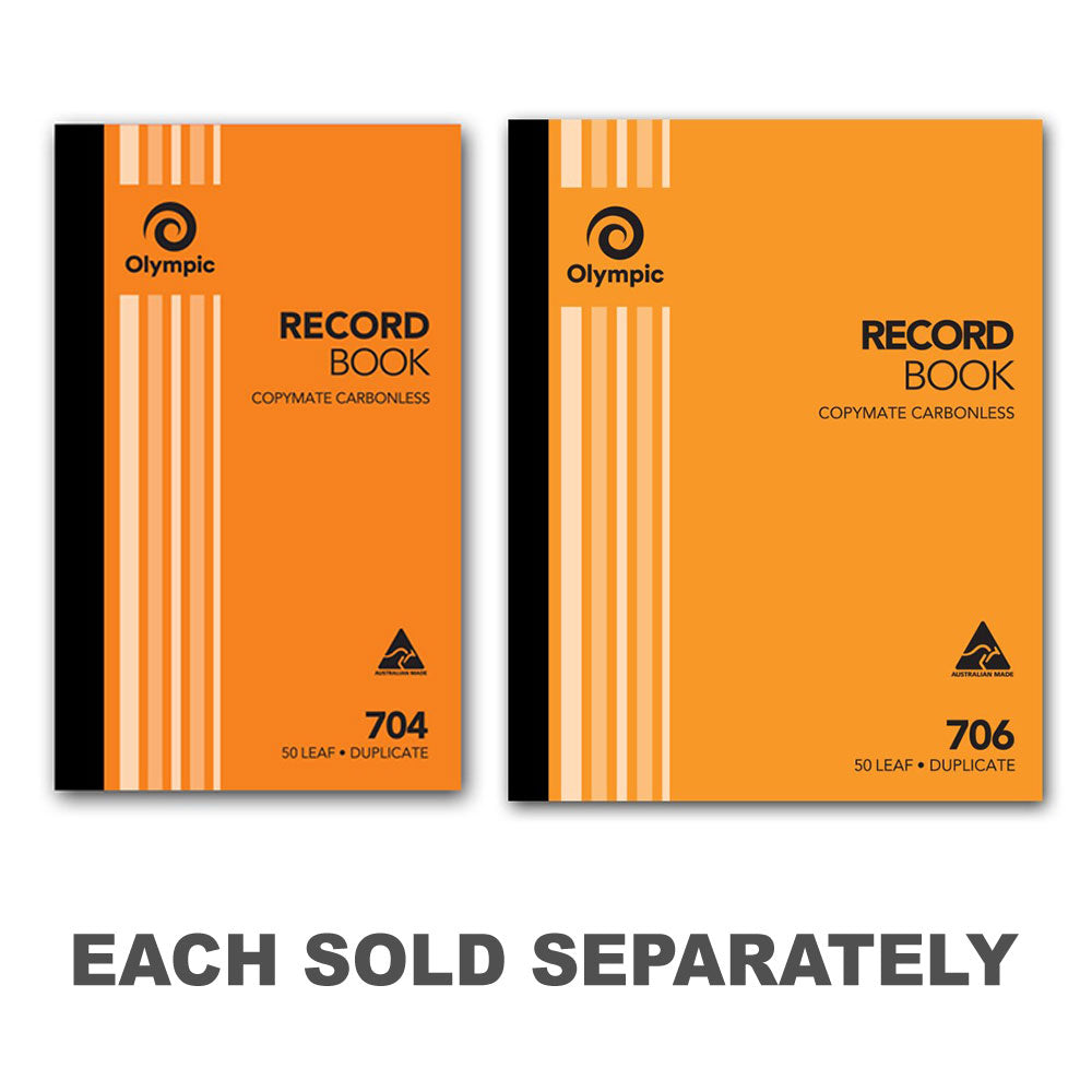 Olympic Duplicate Copymate Carbonless Record BookNo 704