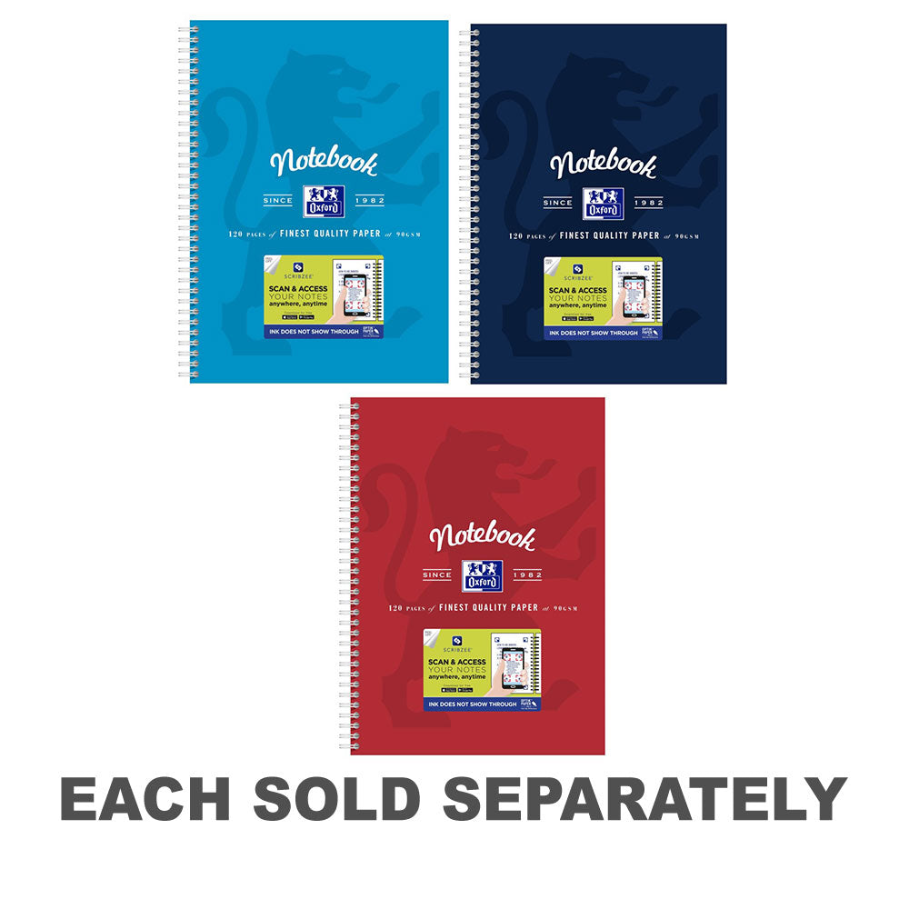 Oxford Scribzee Compatible A4 NotebookNavy