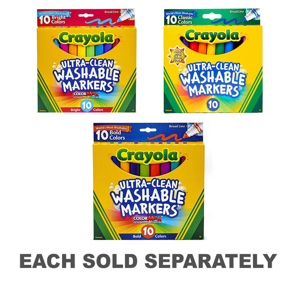 Crayola Washable Broadline Marker 10pkBold