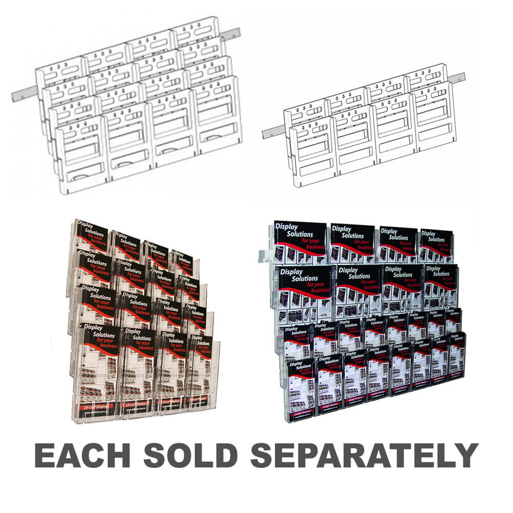 Deflecto LitLoc Brochure Holder DisplayA4x8/DLx16