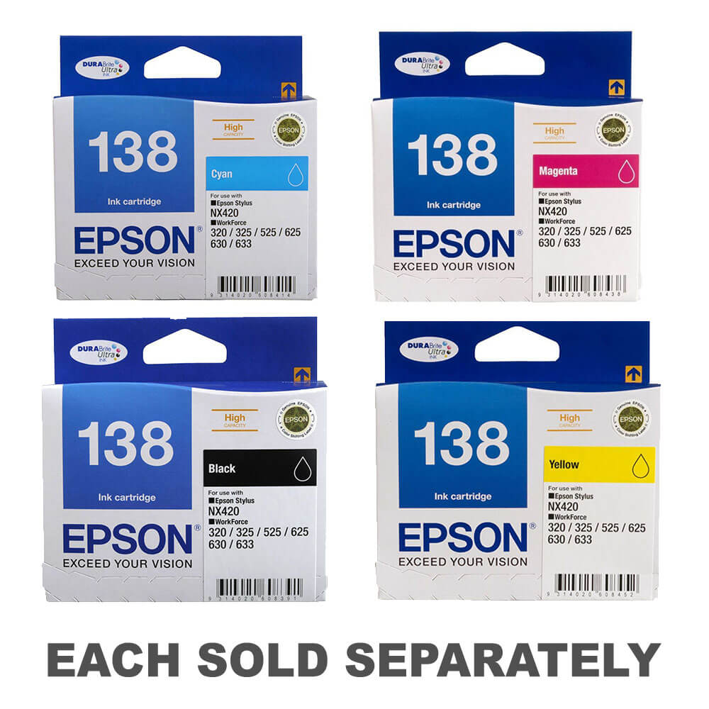 Epson High Yield Inkjet Cartridge T138Black